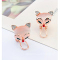 Atacado 2016 moda rosa fox Opal brincos fantasia design brinco